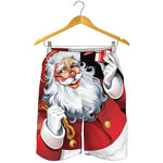 Cartoon Santa Claus Print Men's Shorts