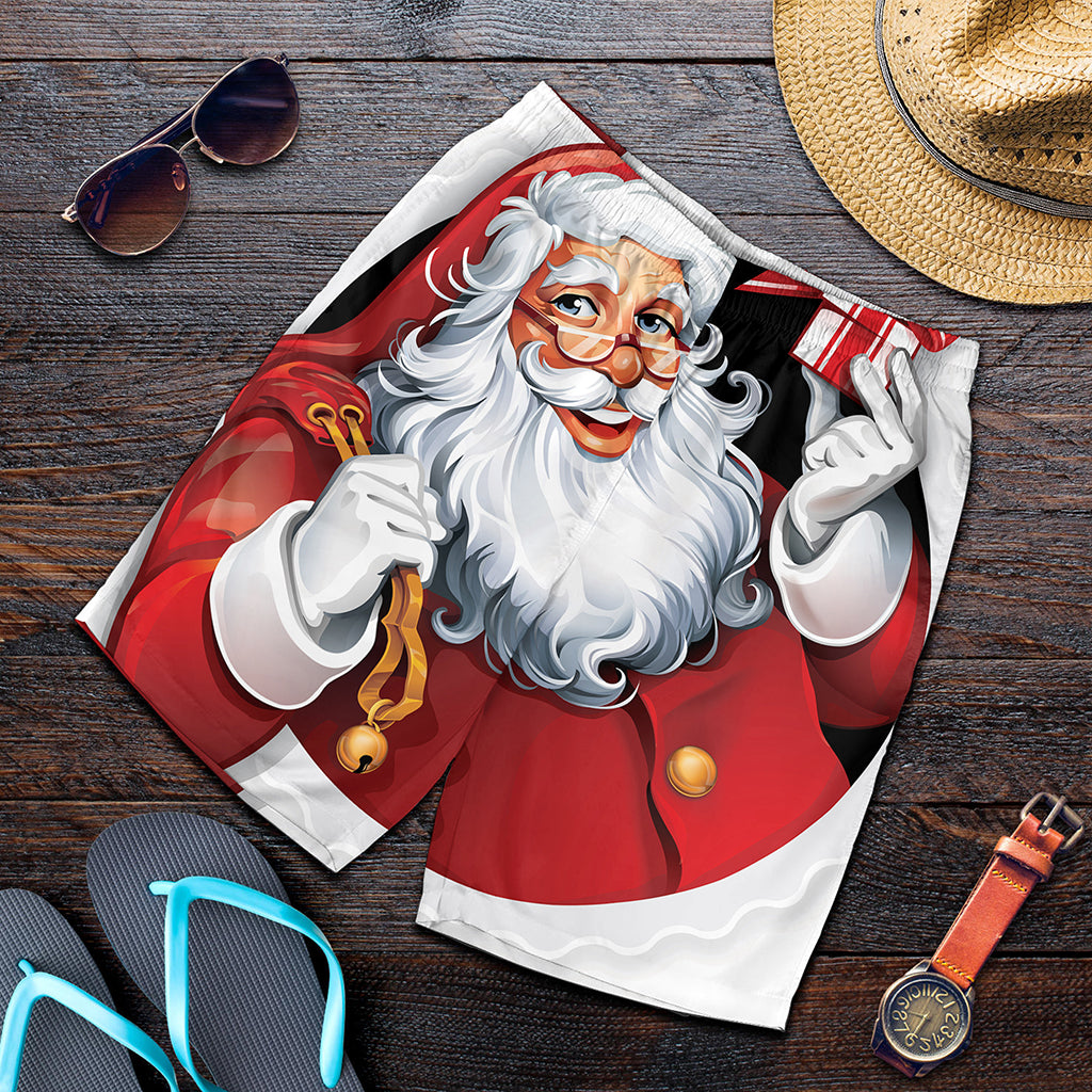 Cartoon Santa Claus Print Men's Shorts
