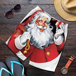 Cartoon Santa Claus Print Men's Shorts