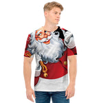 Cartoon Santa Claus Print Men's T-Shirt