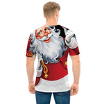 Cartoon Santa Claus Print Men's T-Shirt