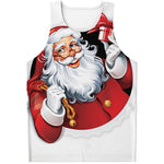 Cartoon Santa Claus Print Men's Tank Top