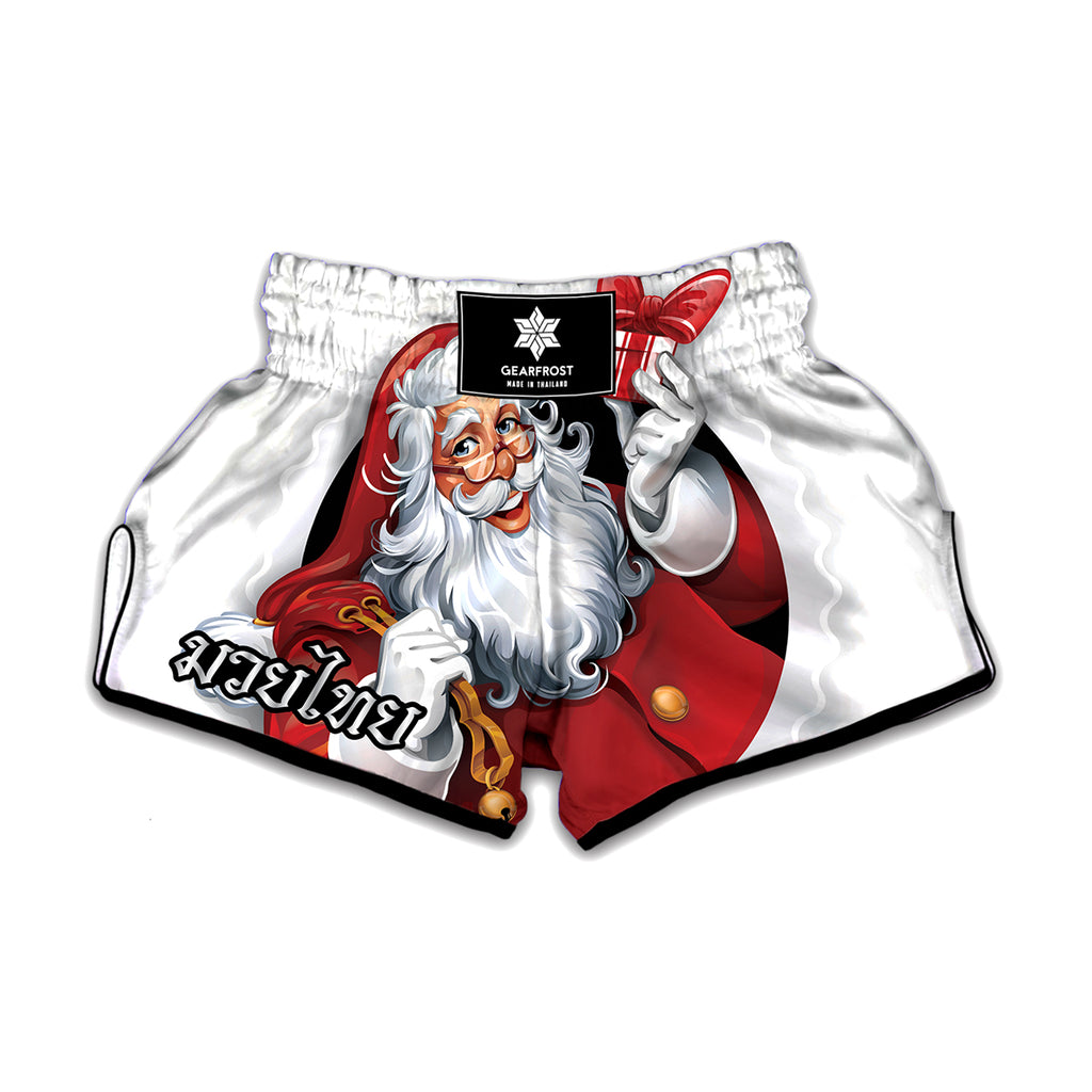 Cartoon Santa Claus Print Muay Thai Boxing Shorts