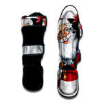 Cartoon Santa Claus Print Muay Thai Shin Guard