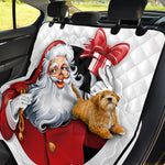 Cartoon Santa Claus Print Pet Car Back Seat Cover