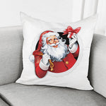 Cartoon Santa Claus Print Pillow Cover
