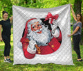 Cartoon Santa Claus Print Quilt