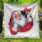 Cartoon Santa Claus Print Quilt