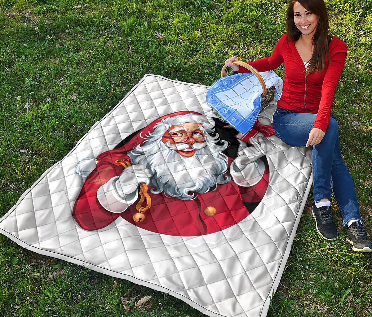 Cartoon Santa Claus Print Quilt