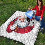 Cartoon Santa Claus Print Quilt