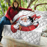 Cartoon Santa Claus Print Quilt