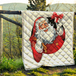 Cartoon Santa Claus Print Quilt