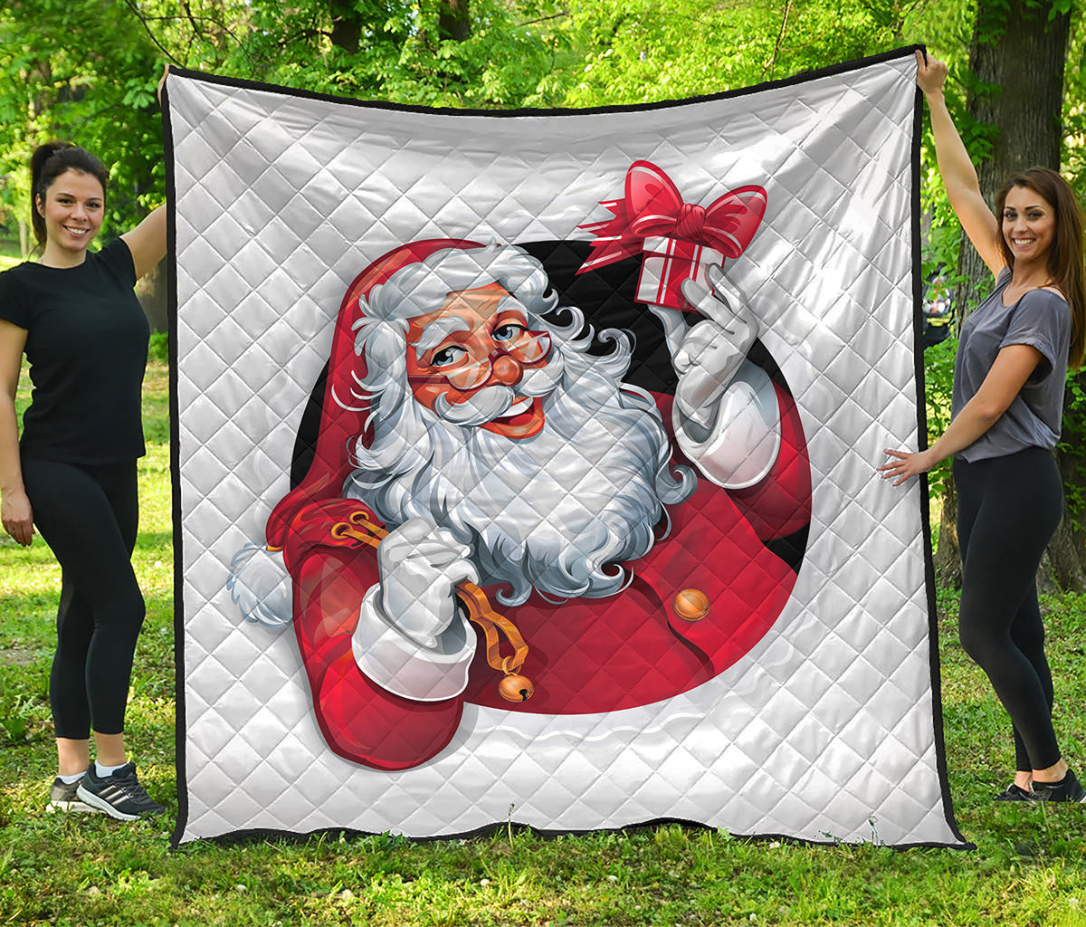 Cartoon Santa Claus Print Quilt