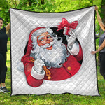 Cartoon Santa Claus Print Quilt