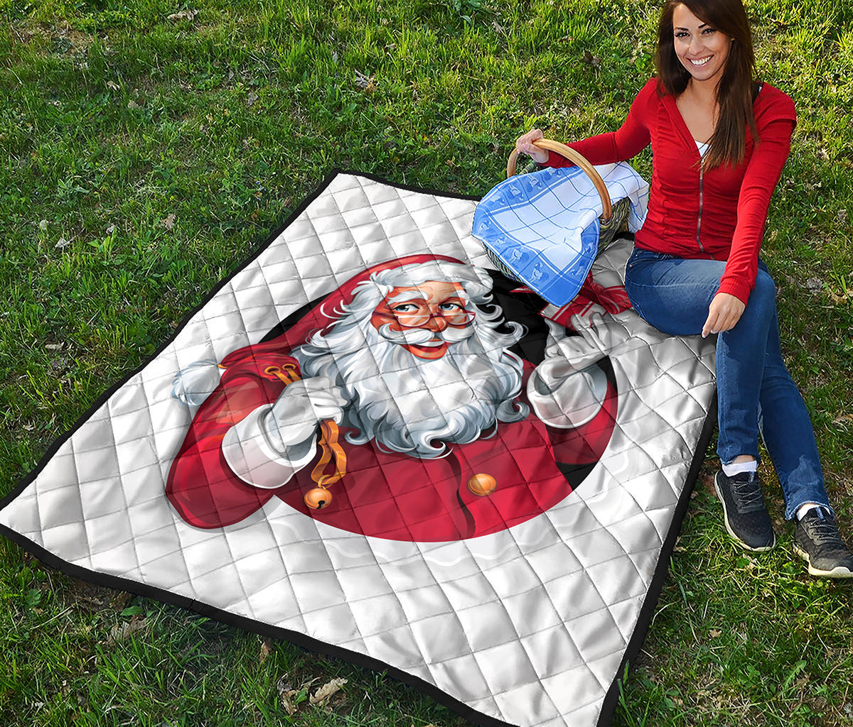 Cartoon Santa Claus Print Quilt