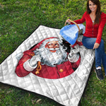 Cartoon Santa Claus Print Quilt