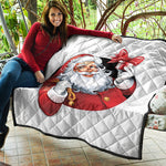 Cartoon Santa Claus Print Quilt