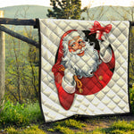 Cartoon Santa Claus Print Quilt