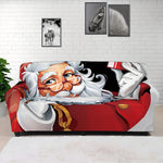 Cartoon Santa Claus Print Sofa Cover