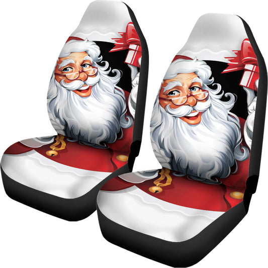 Cartoon Santa Claus Print Universal Fit Car Seat Covers