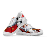 Cartoon Santa Claus Print White Sneakers