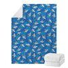 Cartoon Shark Pattern Print Blanket