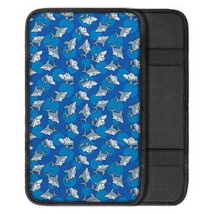 Cartoon Shark Pattern Print Car Center Console Cover