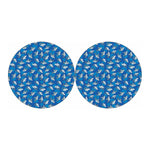 Cartoon Shark Pattern Print Car Coasters