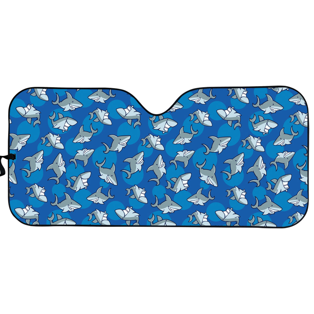 Cartoon Shark Pattern Print Car Sun Shade