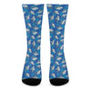 Cartoon Shark Pattern Print Crew Socks