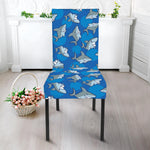 Cartoon Shark Pattern Print Dining Chair Slipcover