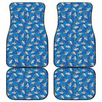 Cartoon Shark Pattern Print Front and Back Car Floor Mats