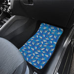 Cartoon Shark Pattern Print Front and Back Car Floor Mats