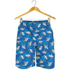 Cartoon Shark Pattern Print Men's Shorts