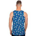Cartoon Shark Pattern Print Men's Tank Top