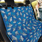 Cartoon Shark Pattern Print Pet Car Back Seat Cover