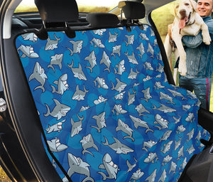 Cartoon Shark Pattern Print Pet Car Back Seat Cover