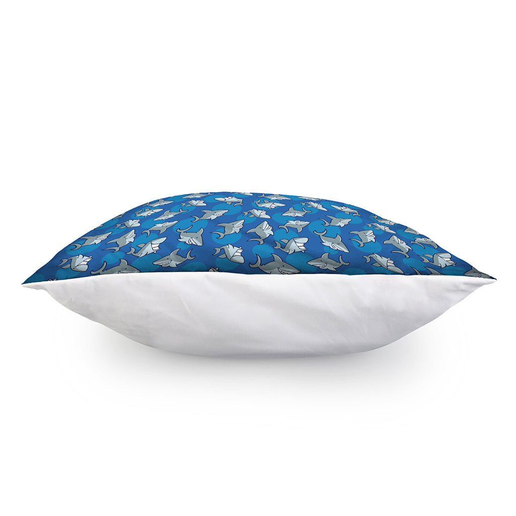 Cartoon Shark Pattern Print Pillow Cover