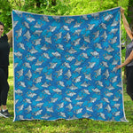 Cartoon Shark Pattern Print Quilt
