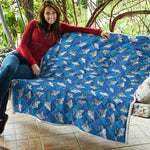 Cartoon Shark Pattern Print Quilt