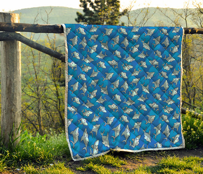 Cartoon Shark Pattern Print Quilt