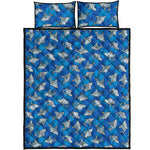 Cartoon Shark Pattern Print Quilt Bed Set