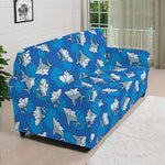 Cartoon Shark Pattern Print Sofa Cover
