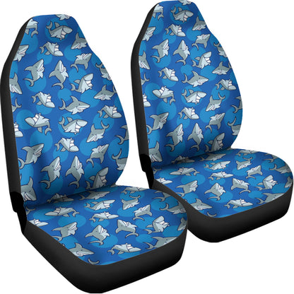 Cartoon Shark Pattern Print Universal Fit Car Seat Covers