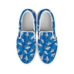 Cartoon Shark Pattern Print White Slip On Shoes