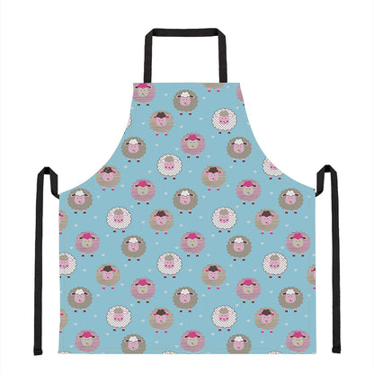 Cartoon Sheep Pattern Print Apron