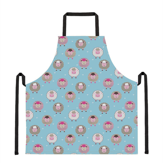 Cartoon Sheep Pattern Print Apron