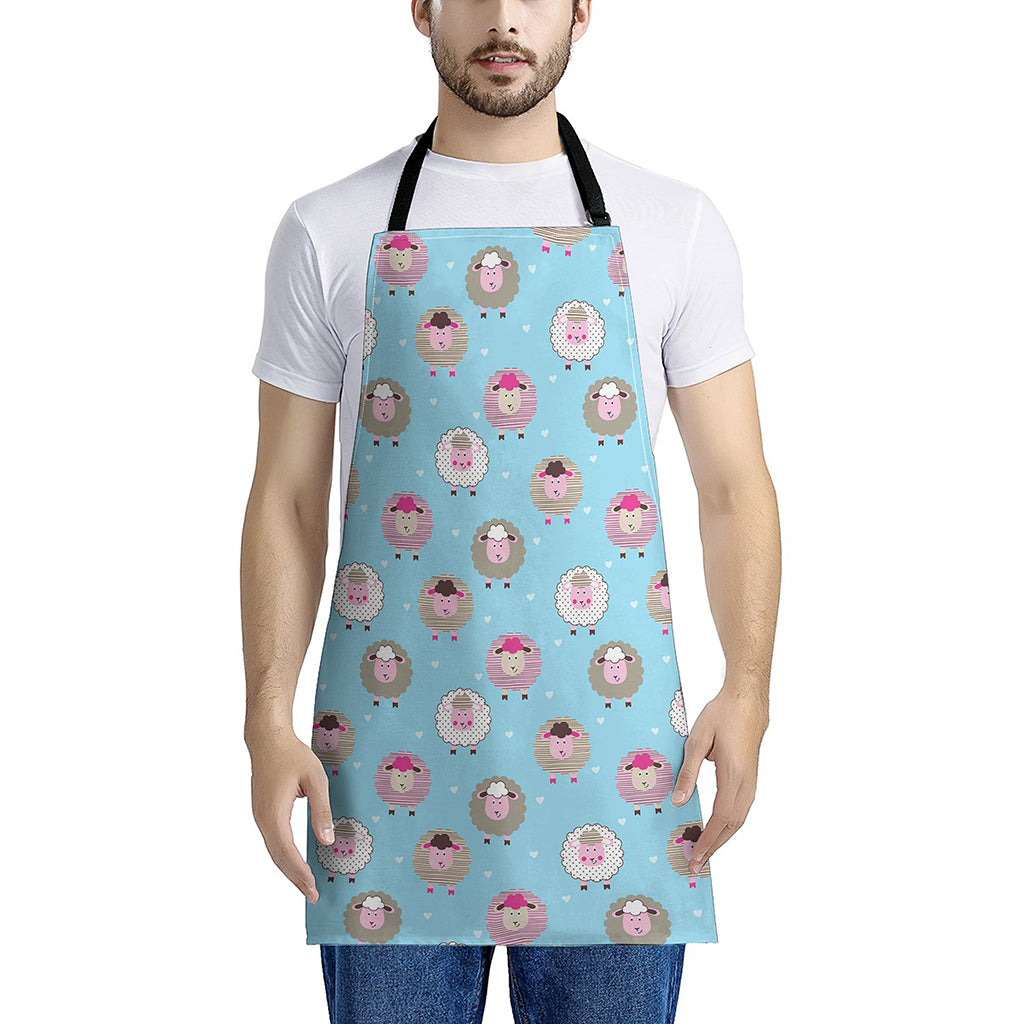 Cartoon Sheep Pattern Print Apron