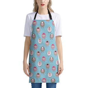 Cartoon Sheep Pattern Print Apron