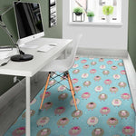 Cartoon Sheep Pattern Print Area Rug